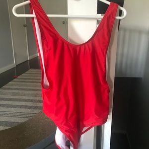 ASOS Low Scoop Red One Piece Size 6